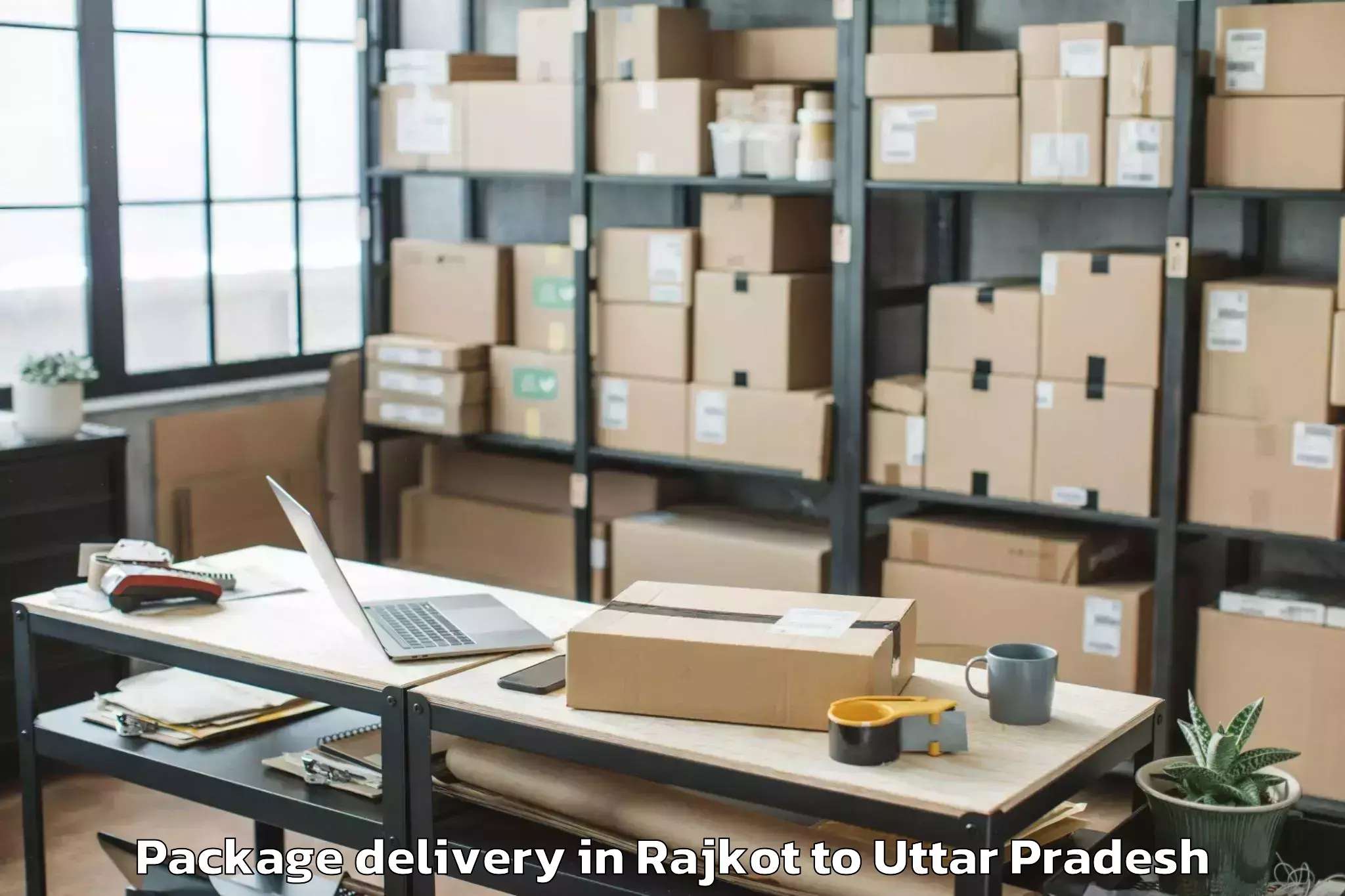 Top Rajkot to Ramkola Package Delivery Available